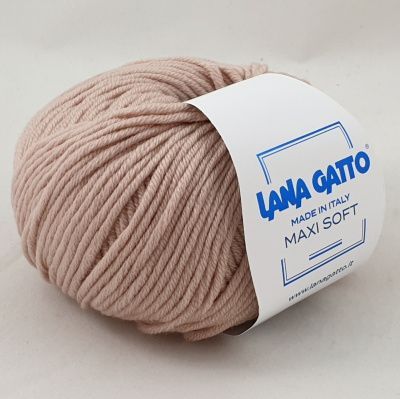 Lana Gatto Maxi Soft (14315 пудра) 100% меринос экстрафайн 50 г/90 м