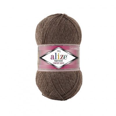 ALIZE SUPERWASH COMFORT SOCKS ( 240 ) 75% SW Шерсть 25% Полиамид 100 г/420 м